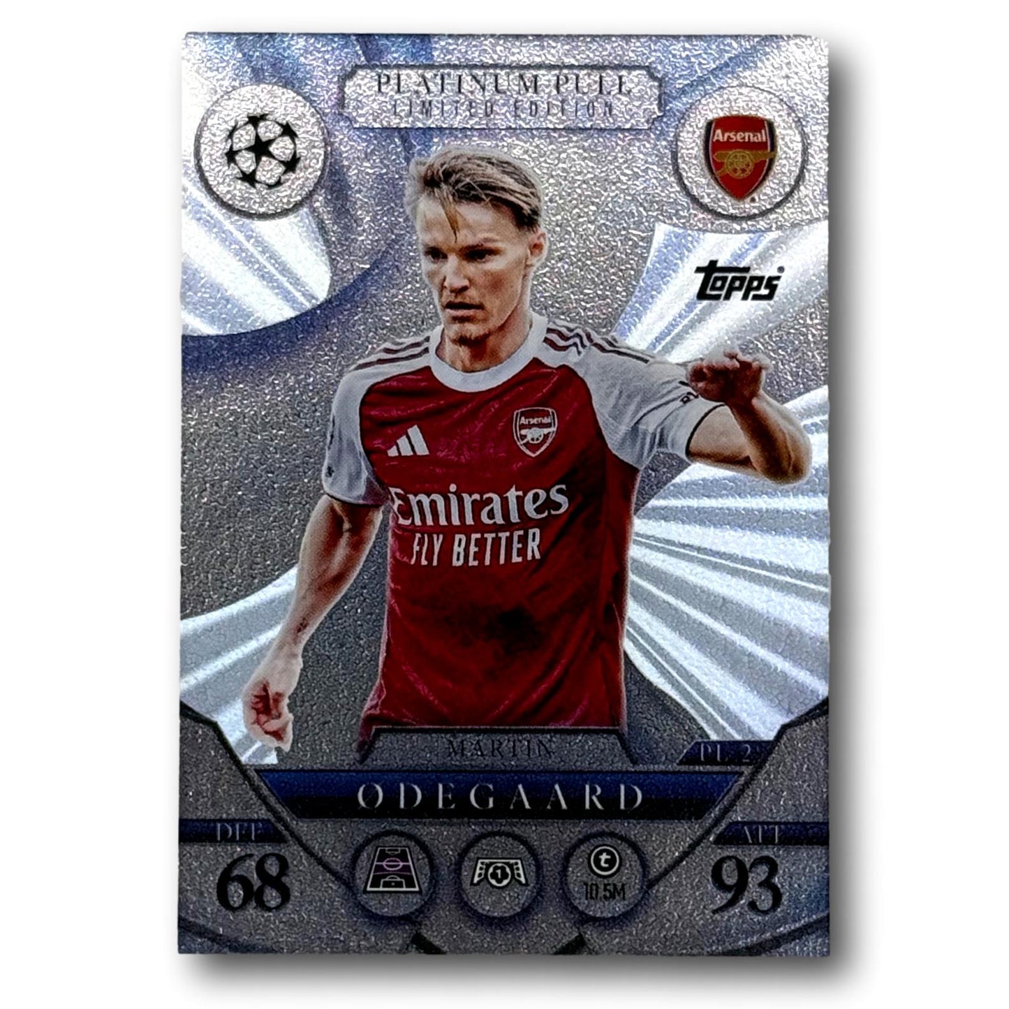 Topps Match Attax 2025/26 - Platinum Pull Limited Edition - Ødegaard