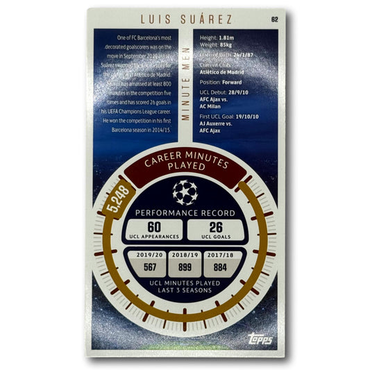 Topps UEFA Best of the Best 2020/21 - Minute Men - Luis Suárez