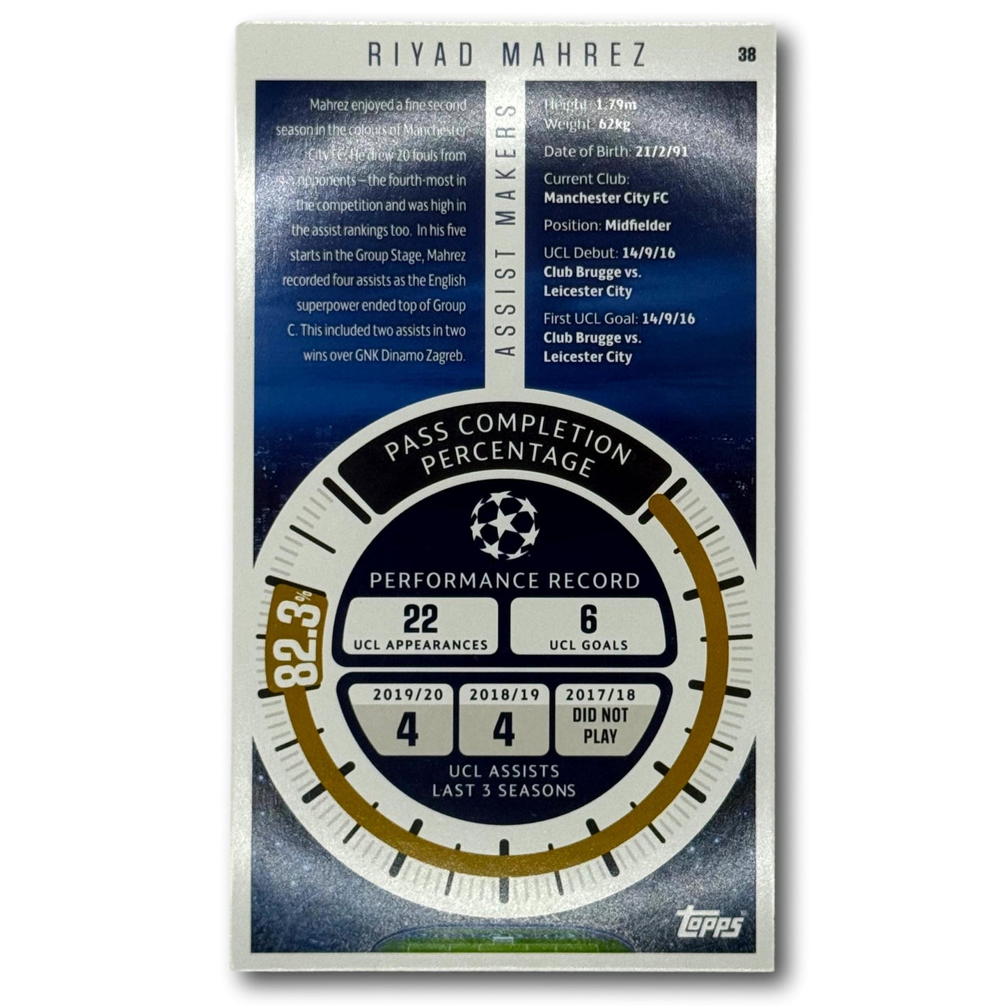 Topps UEFA Best of the Best 2020/21 - Assist Makers - Riyad Mahrez