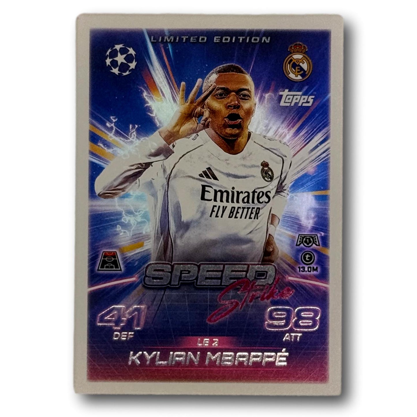 Topps Match Attax 2025/26 - Édition limitée Speed Strike - Kylian Mbappé