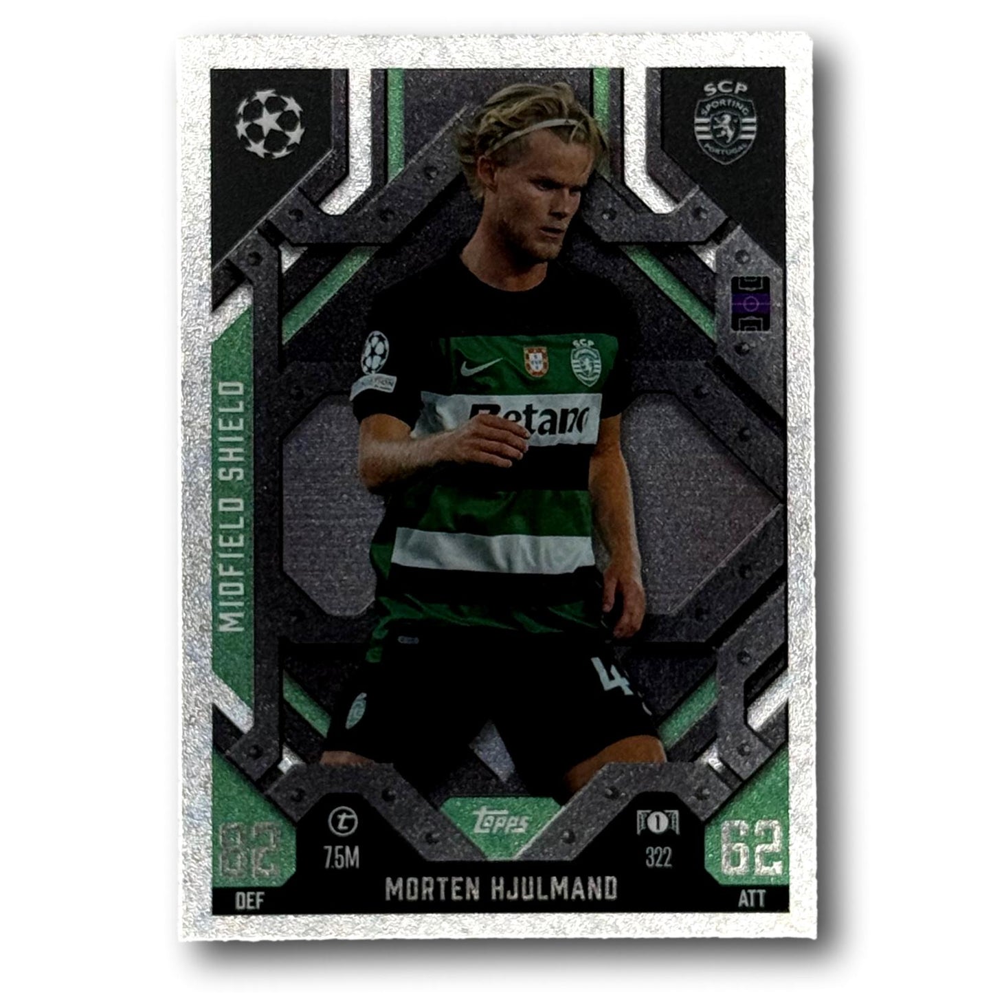 Topps Match Attax 2024/25 - Bouclier de milieu de terrain - Morten Hjulmand