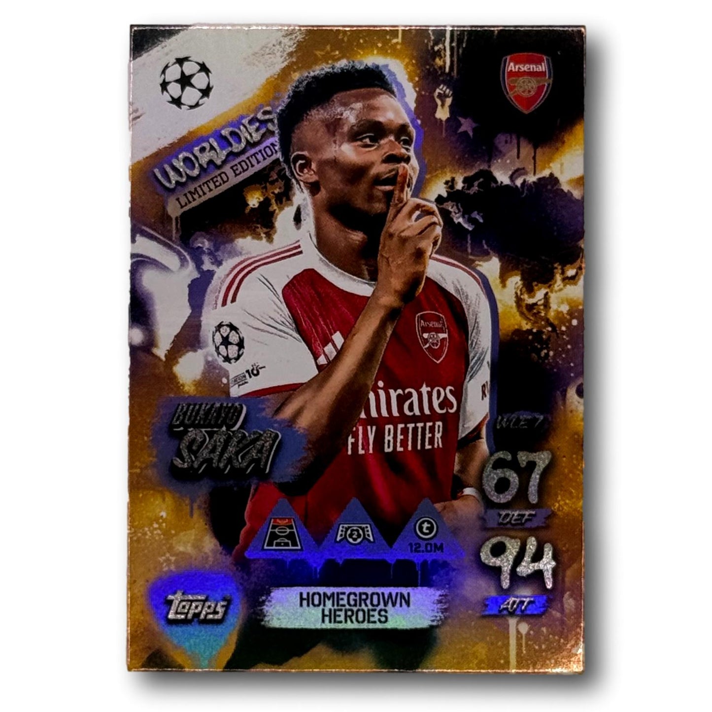 Topps Match Attax 2025/26 - Worldies Limited Edition - Bukayo Saka