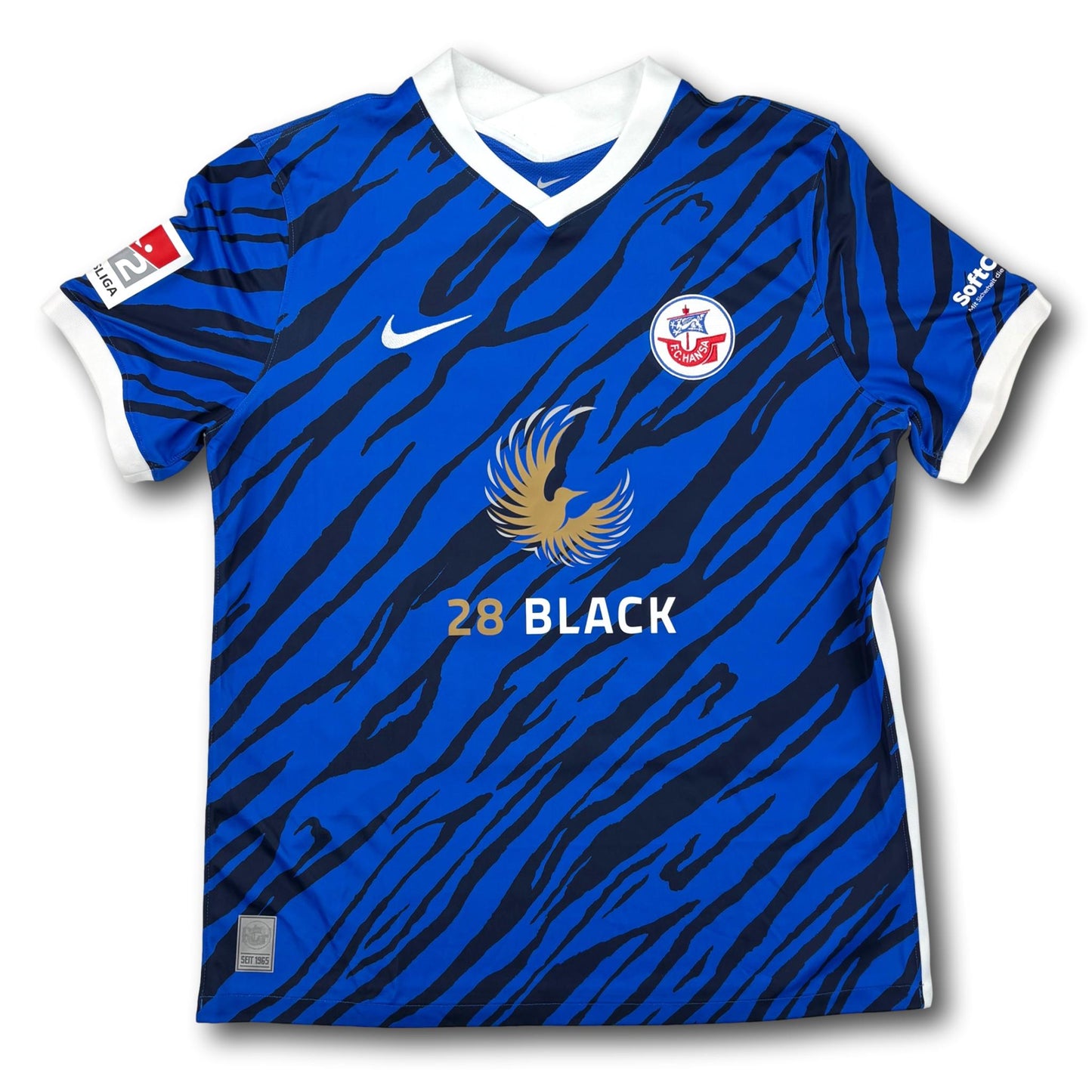 Hansa Rostock - 2022-23 - Maillot porté en match - Domicile - XL - Nike - Hinterseer #22