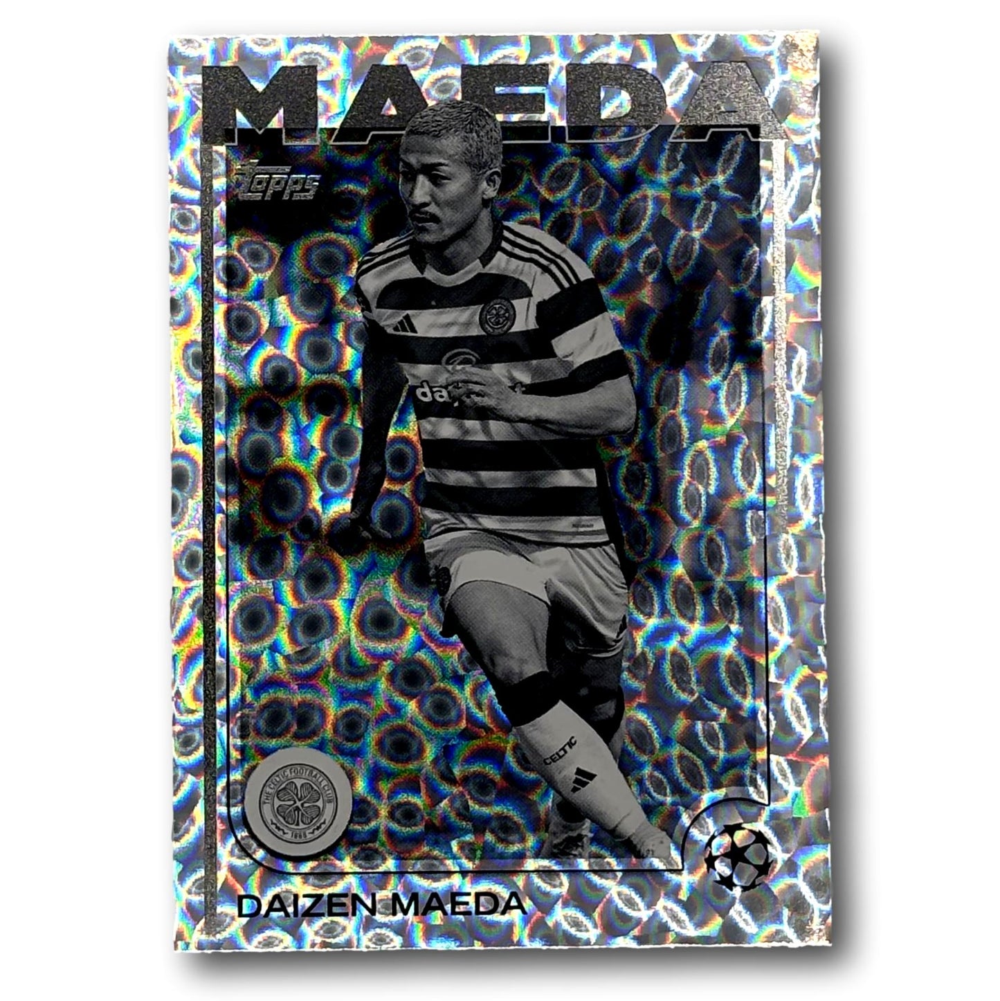 Topps Compétitions UEFA des clubs 2024/25 - Noir et blanc glacés - Daizen Maeda - N° 065/150