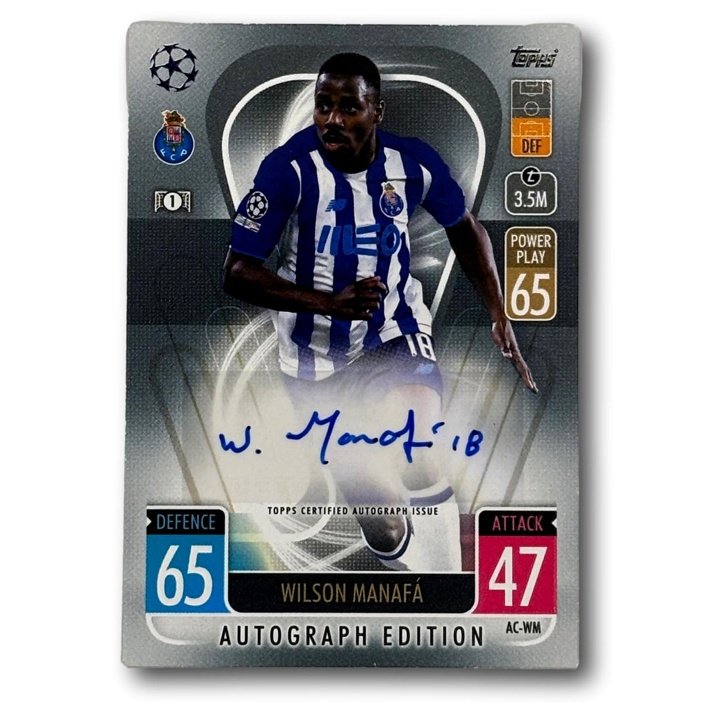 Topps Match Attax 2021/22 - Édition Autographe - Wilson Manafá
