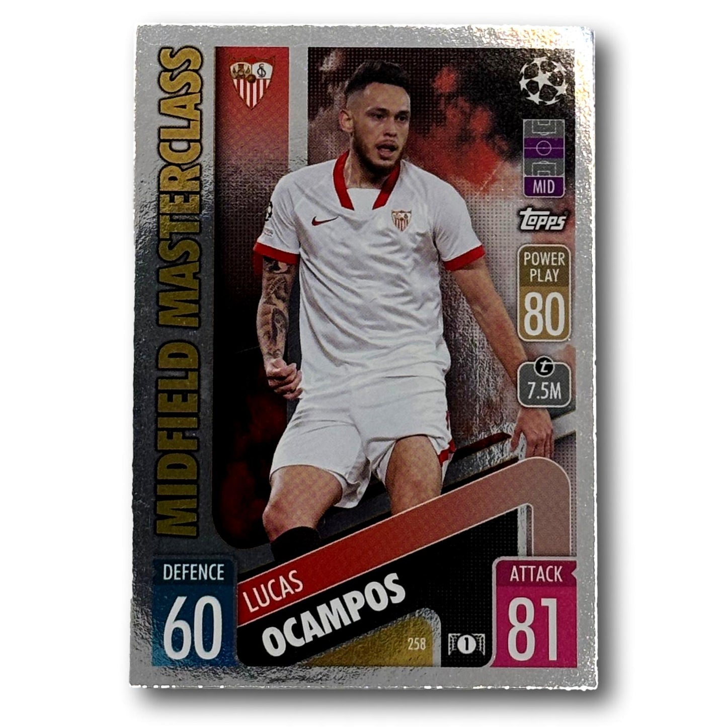 Topps Match Attax 2021/22 - Masterclass au milieu de terrain - Lucas Ocampos