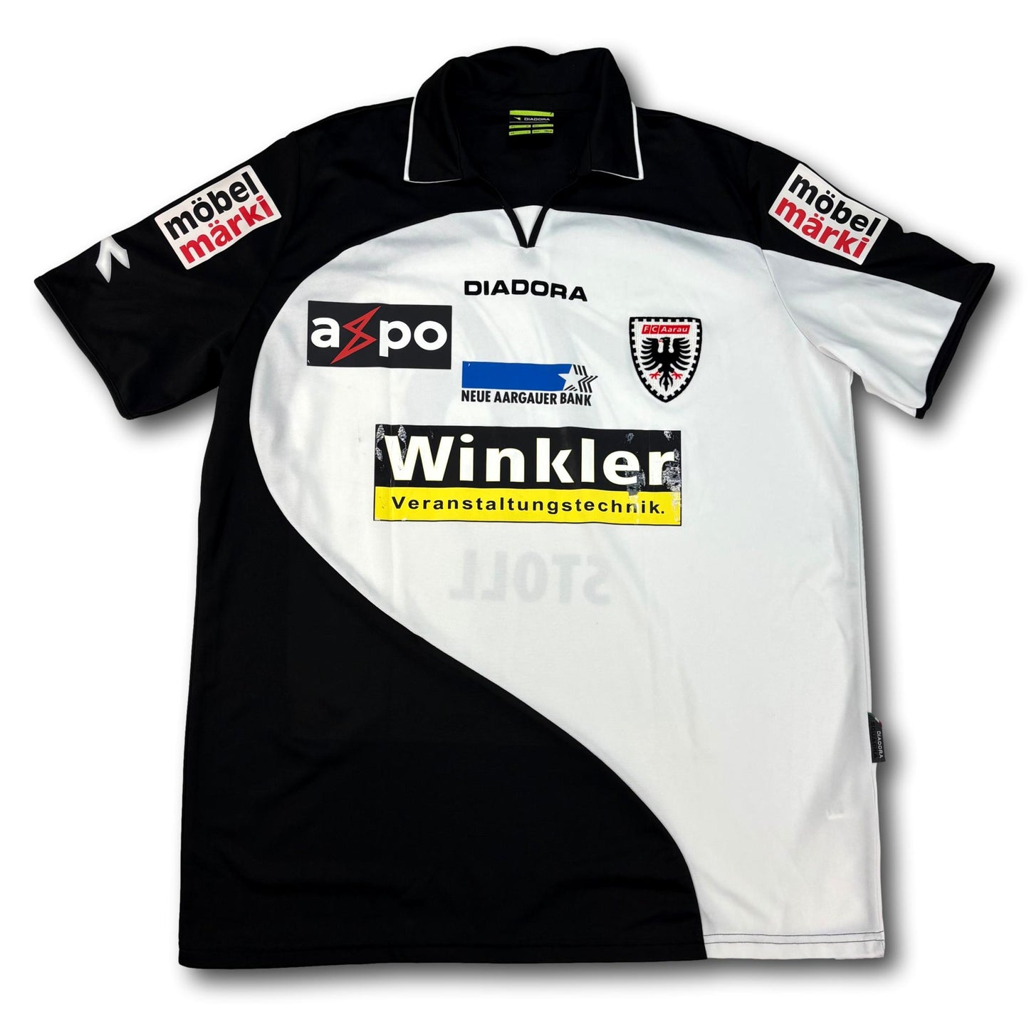 FC Aarau - 2009-10 - Matchworn - Domicile - XL - Diadora - Stoll #16