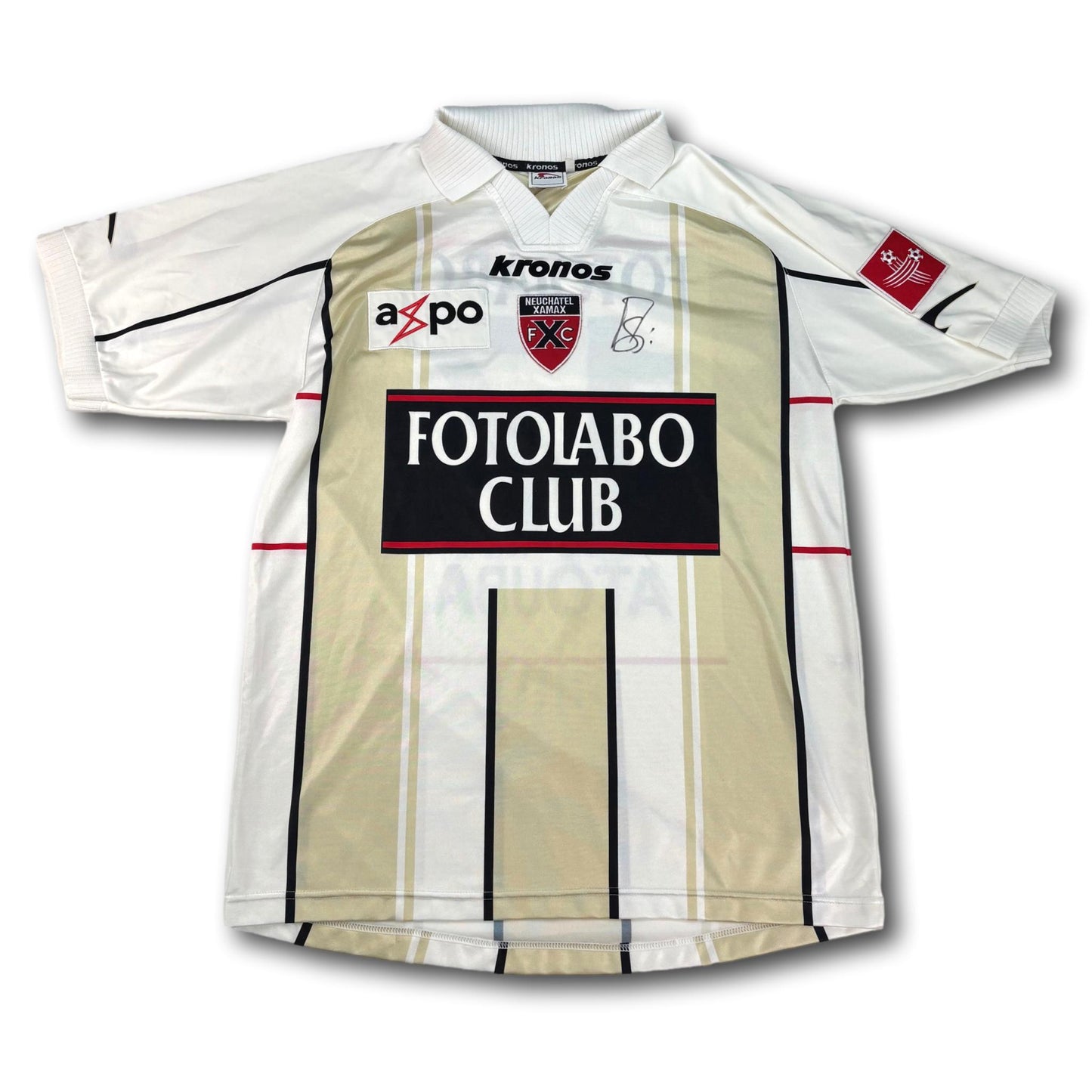 Neuchâtel Xamax - 2000-01 - Porté en match - Extérieur - XL - Kronos - Atouba #17 - signé