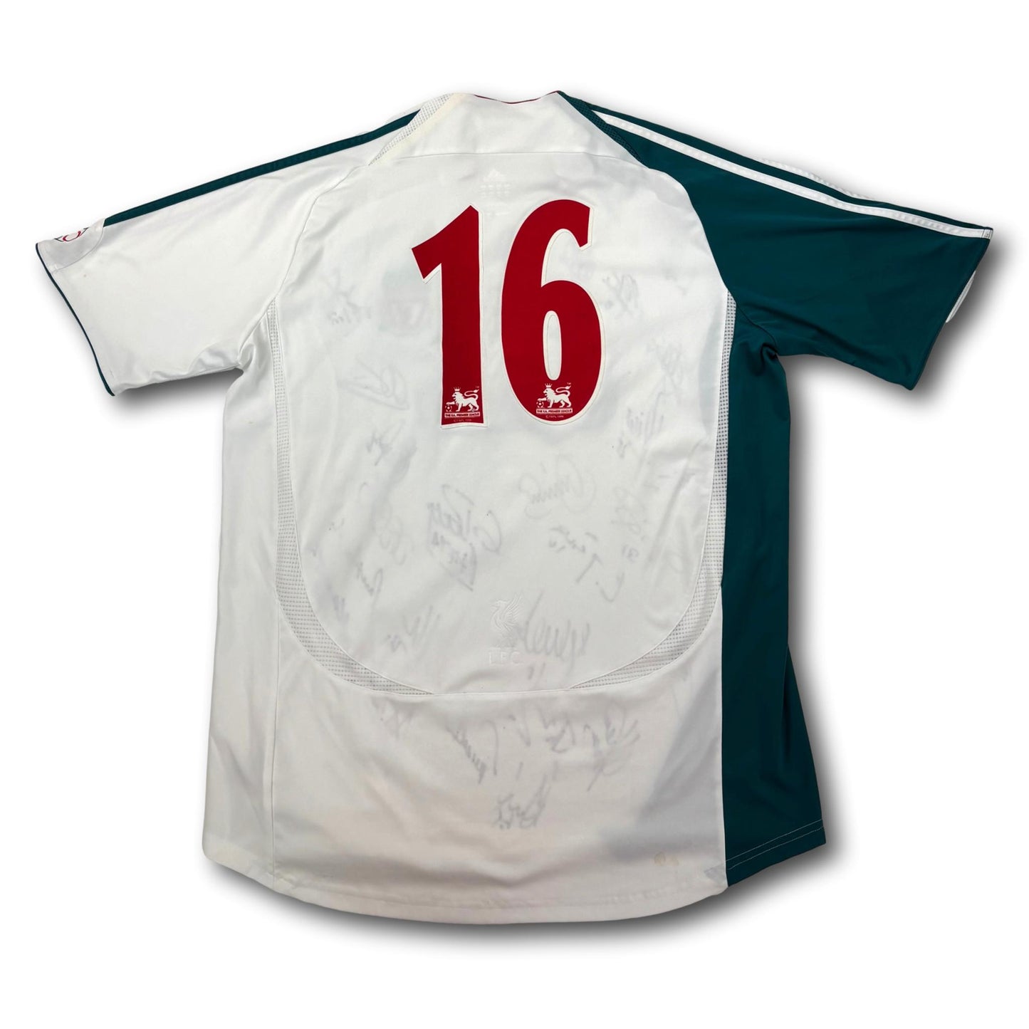 Liverpool FC - Saison 2006-2008 - Maillot porté en match - Domicile - XL - adidas - N° 16 - Signé