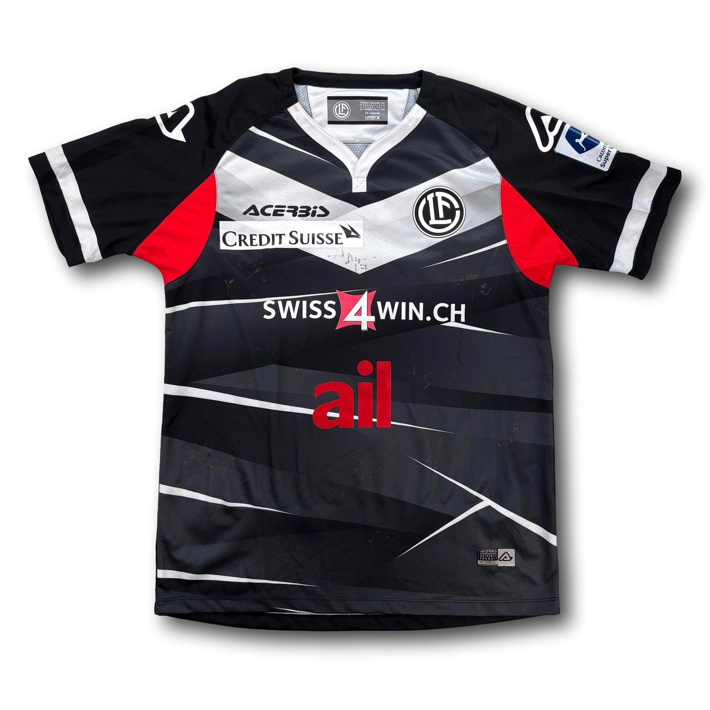 FC Lugano - 2021-22 - Porté en match - Domicile - M - Acerbis - Lungoyi #8 - signé