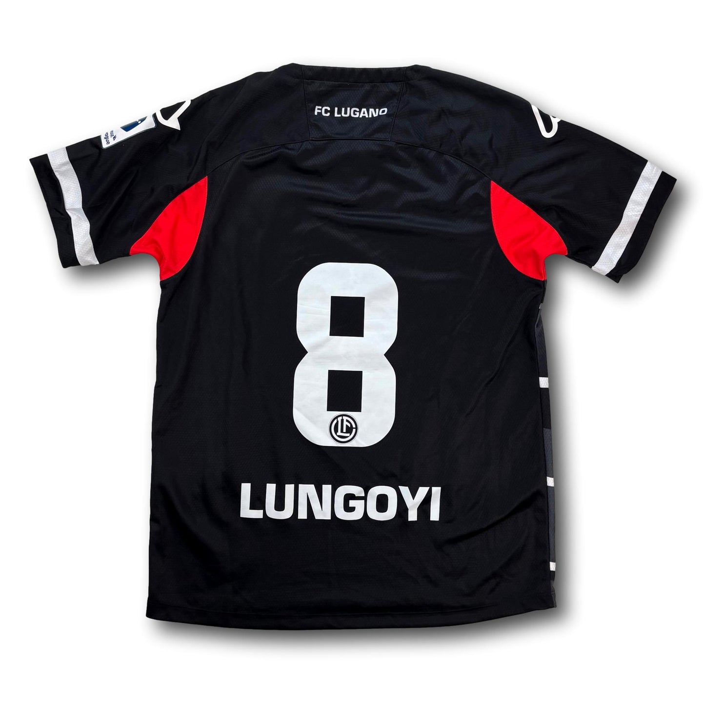 FC Lugano - 2021-22 - Porté en match - Domicile - M - Acerbis - Lungoyi #8 - signé
