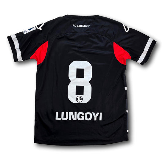 FC Lugano - 2021-22 - Porté en match - Domicile - M - Acerbis - Lungoyi #8 - signé