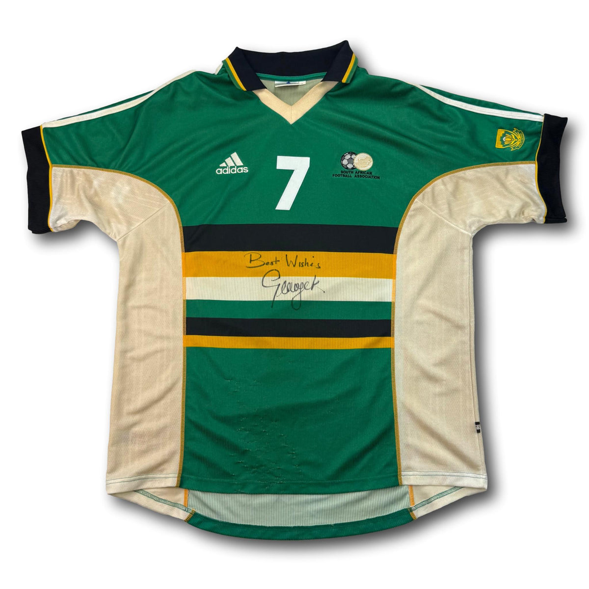 Südafrika - 1999-2002 - Matchworn - Auswärts - L - adidas - #7 - signiert