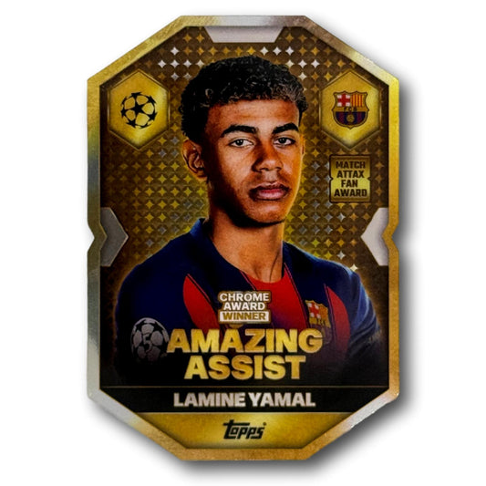 Topps Match Attax 2025/26 - Chrome Award Winner - Amazing Assist - Lamine Yamal