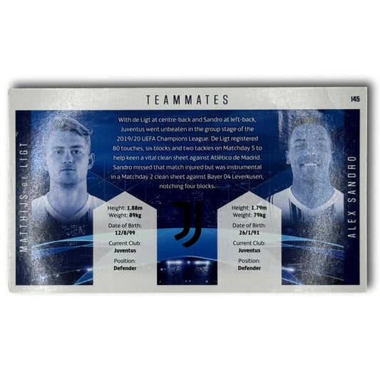 Topps UEFA Best of the Best 2020/21 - Teammates -  Alex Sandro &  Matthijs de Ligt