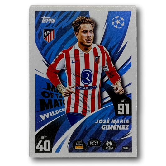 Topps Match Attax 2025/26 - Man of the Match - José María Giménez