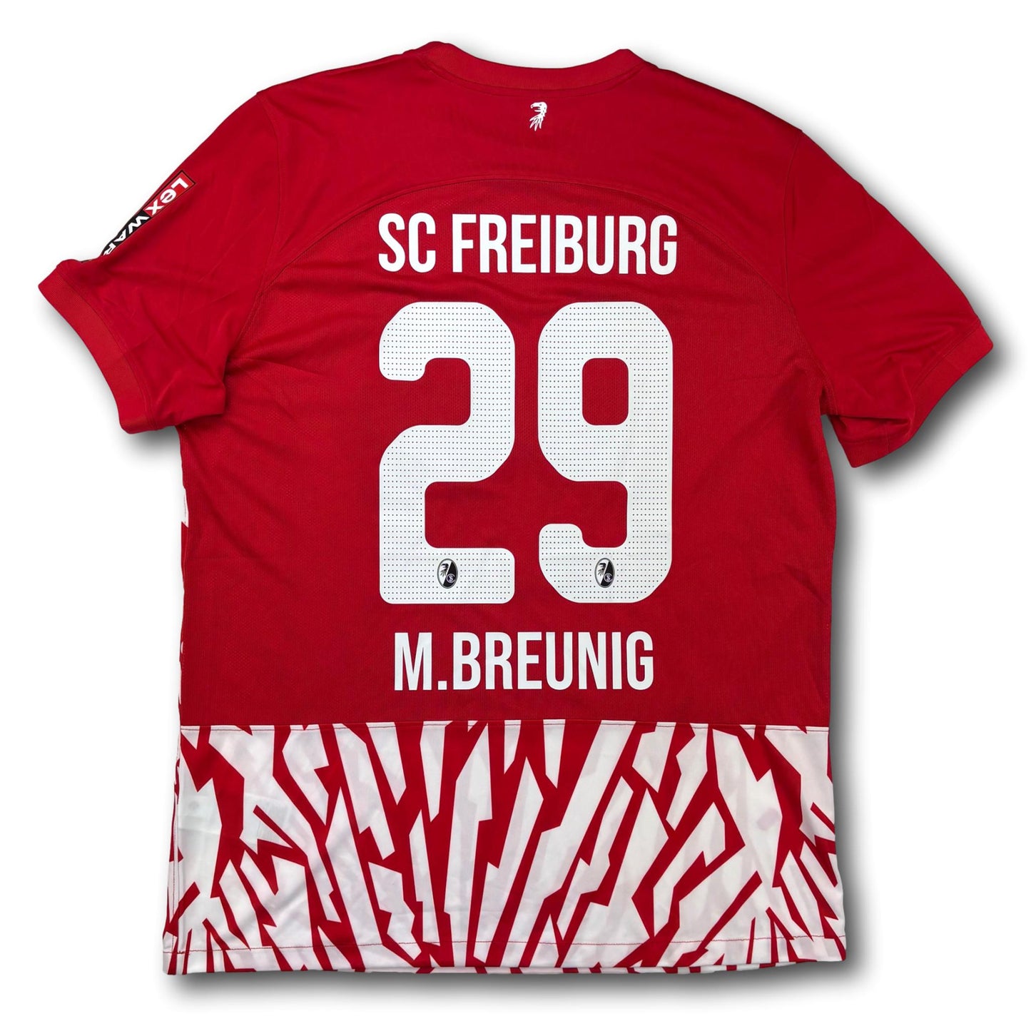 SC Fribourg - 2023-24 - Maillot porté en match - Domicile - XL - Nike - M. Breunig #29