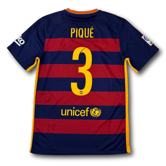 FC Barcelone - 2015-16 - Domicile - S - Nike - Pique #3