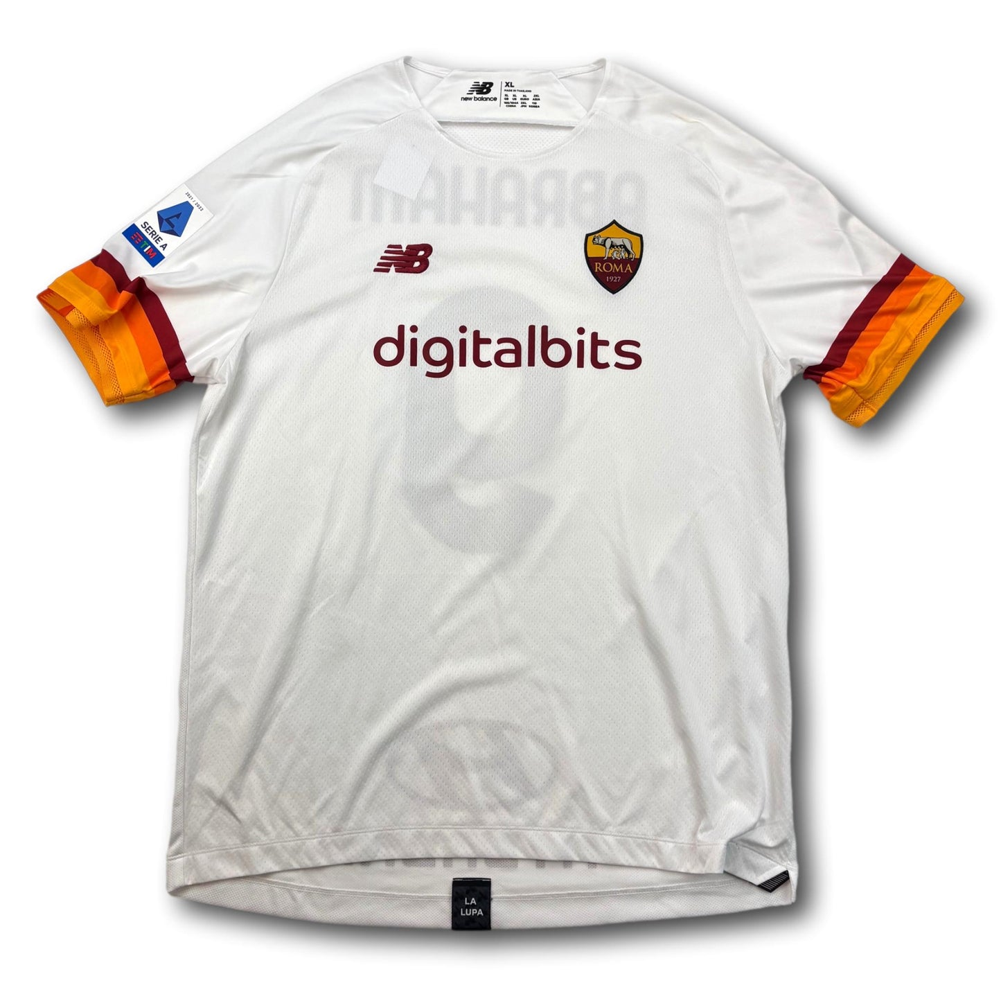 AS Roma - 2021-22 - Extérieur - XL - New Balance - Abraham #9