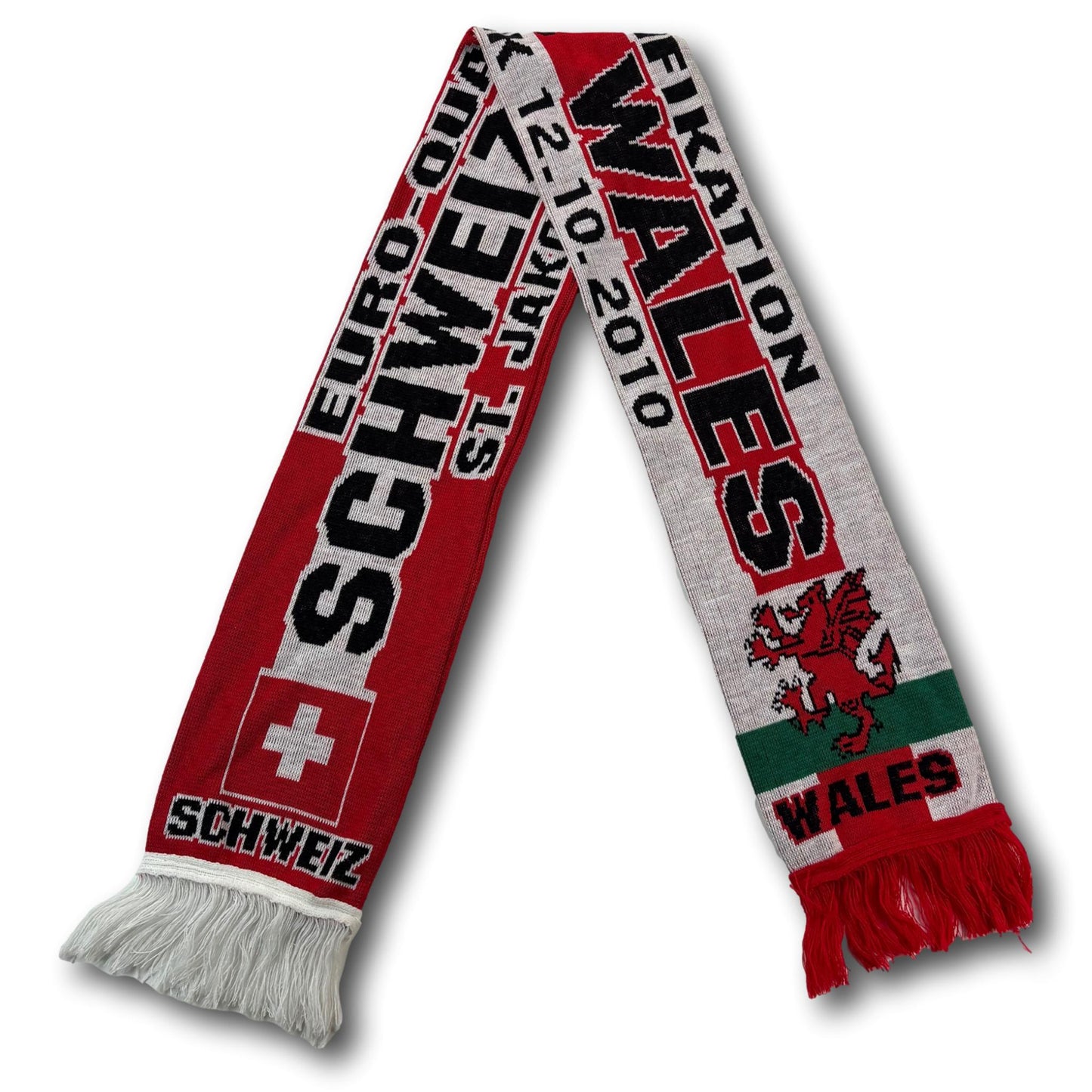 Suisse / Pays de Galles - Match de qualification pour le Championnat d'Europe 2010 - Écharpe de supporter