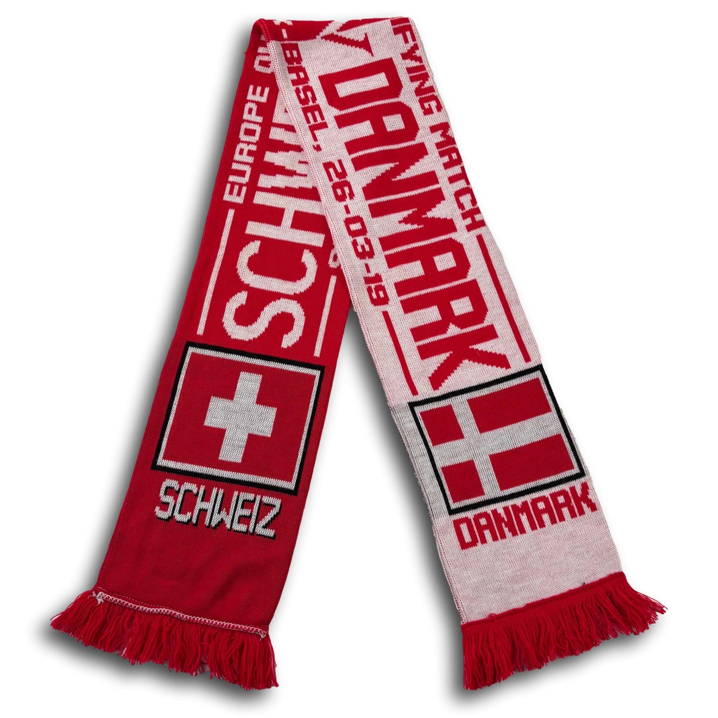 Switzerland / Denmark - European Championship Qualifying Match 2019 - Fan Scarf