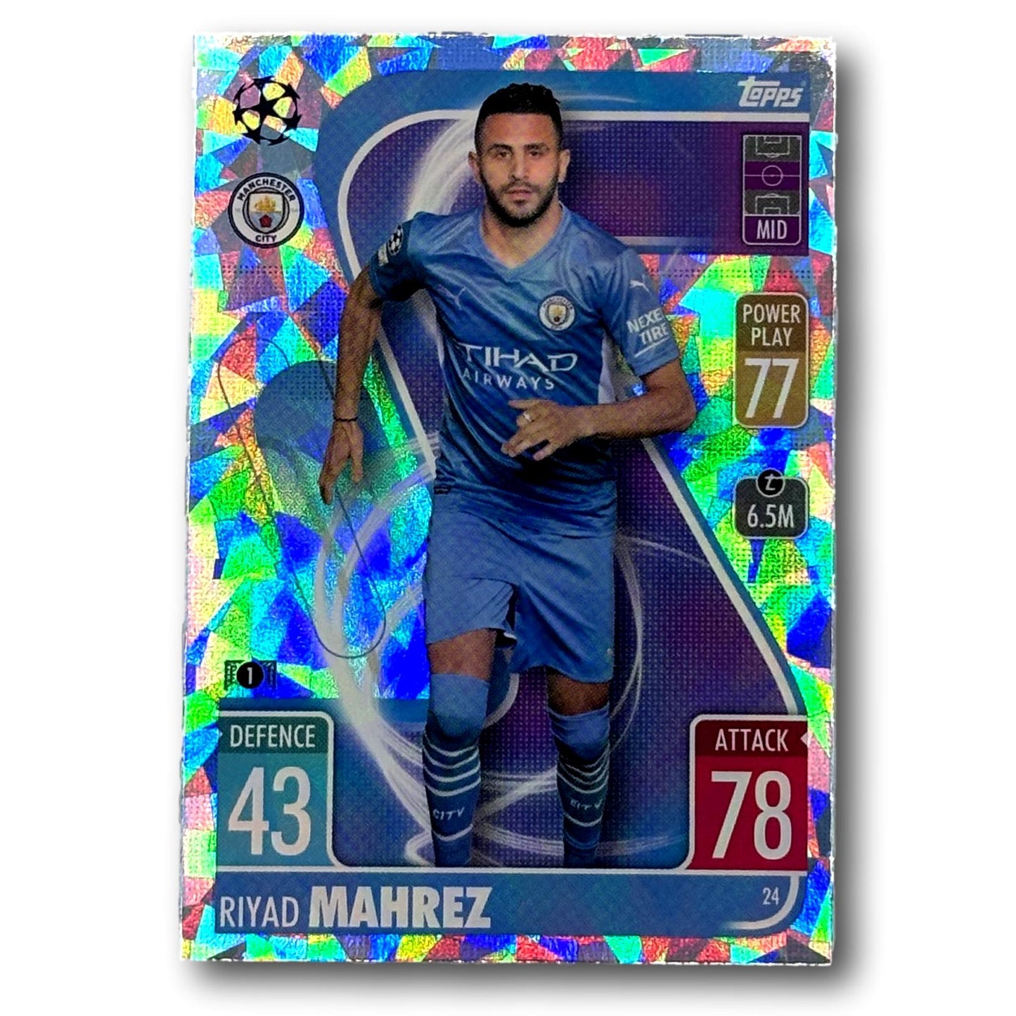 Topps Match Attax 2021/22 - Crystal Parallel - Riyad Mahrez