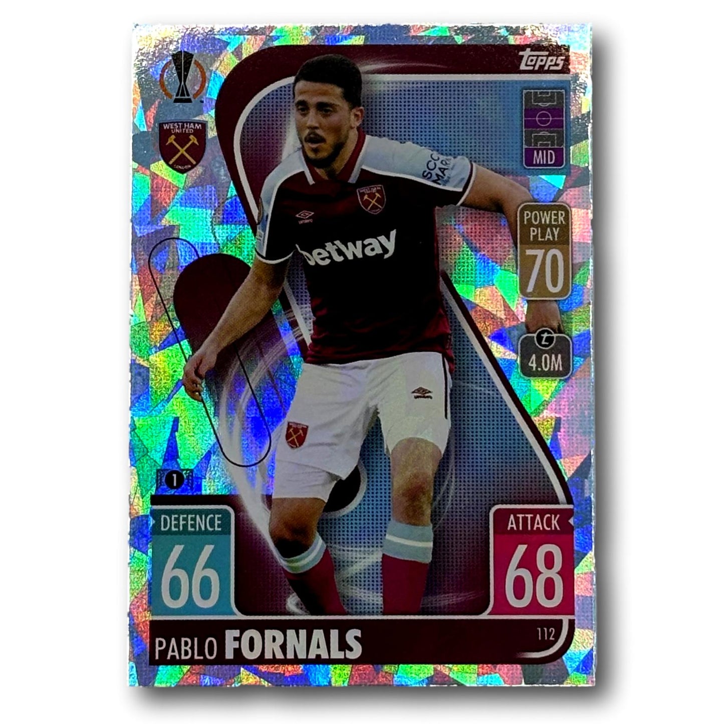 Topps Match Attax 2021/22 - Crystal Parallel - Pablo Fornals