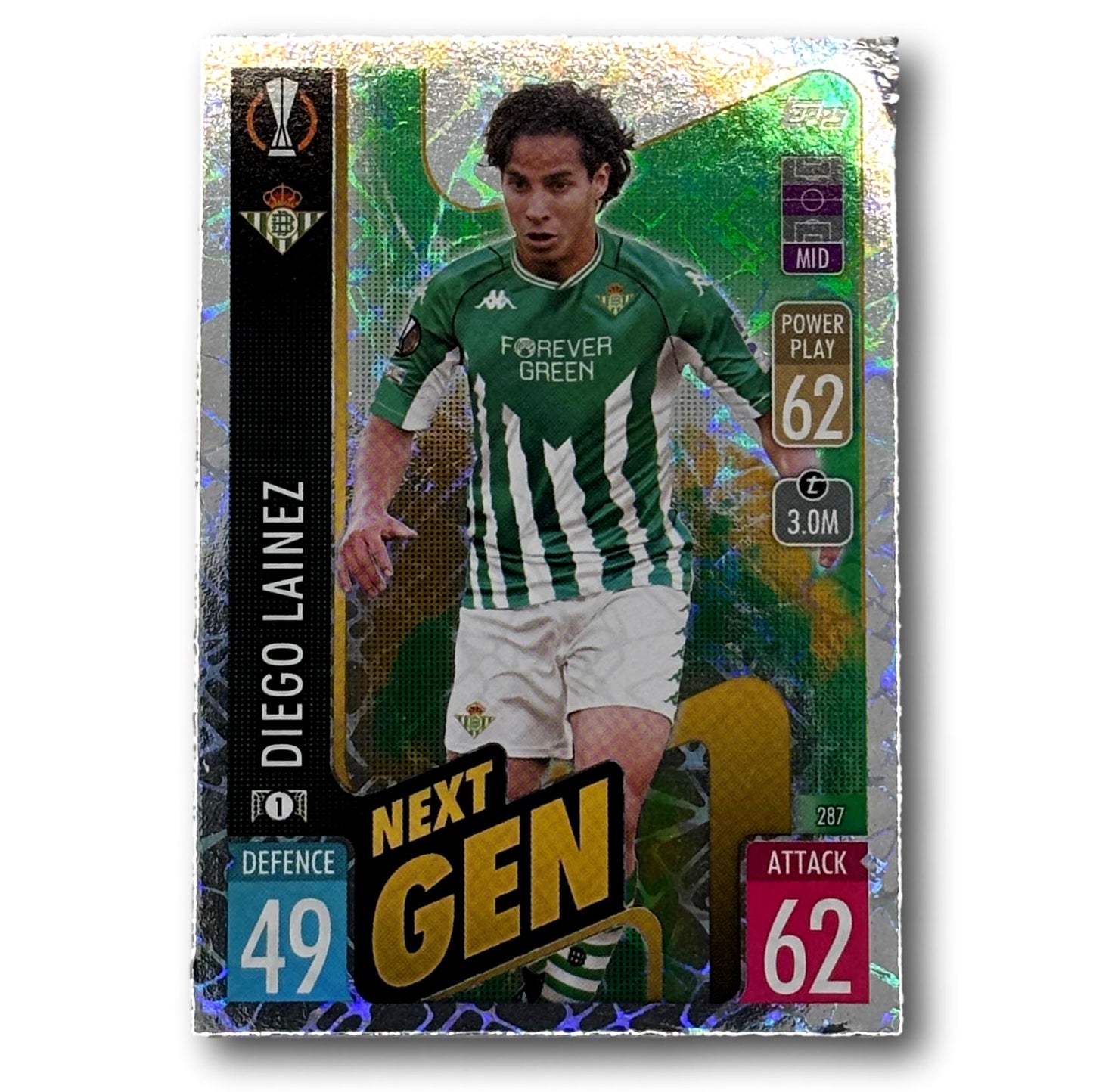 Topps Match Attax 2021/22 - Nouvelle génération - Diego Lainez