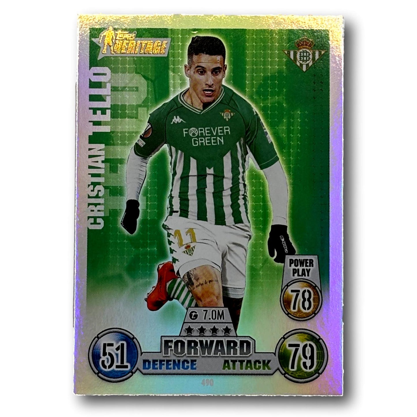 Topps Match Attax 2021/22 Heritage - Ailier - Cristian Tello