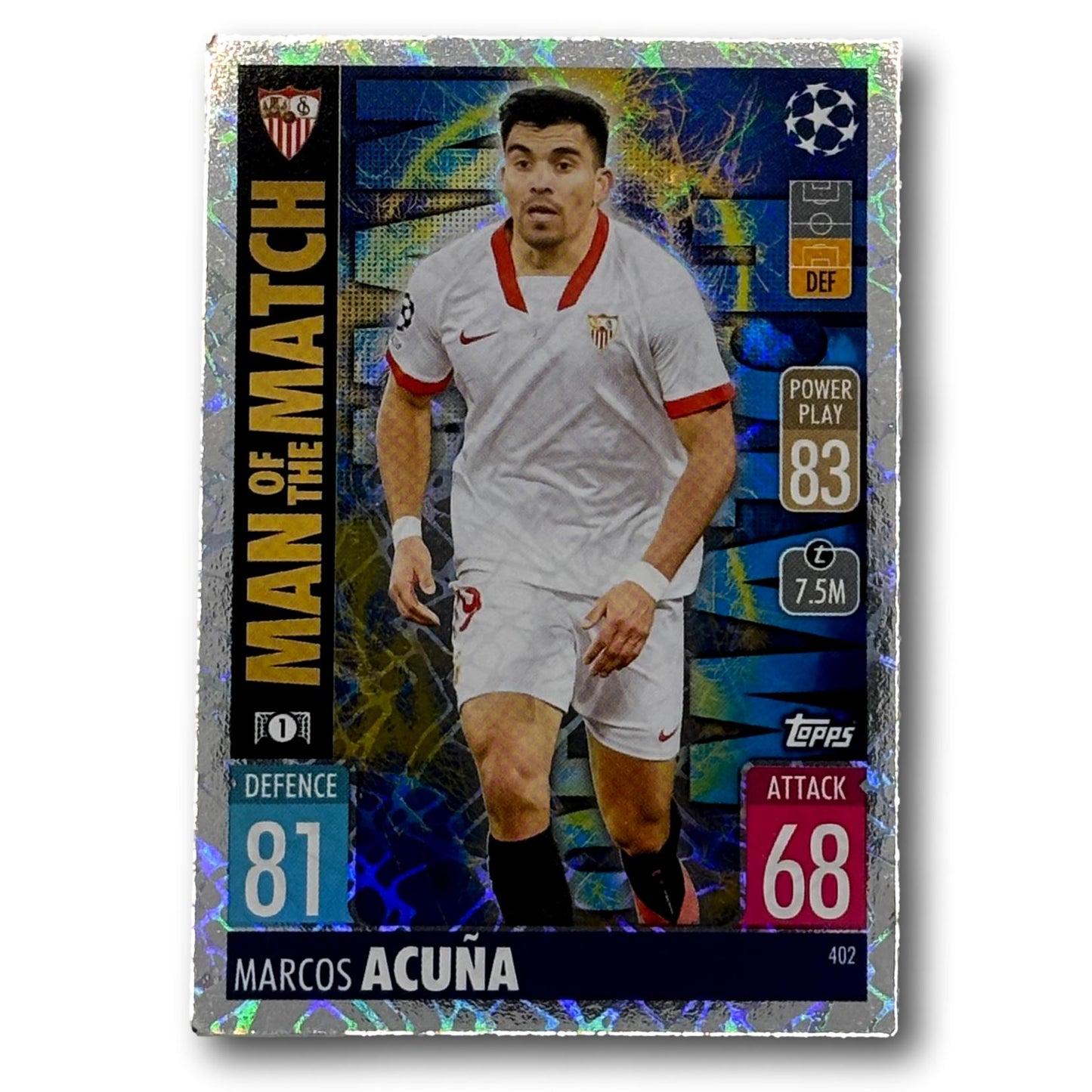 Topps Match Attax 2021/22 - Man of the Match - Marcos Acuńa