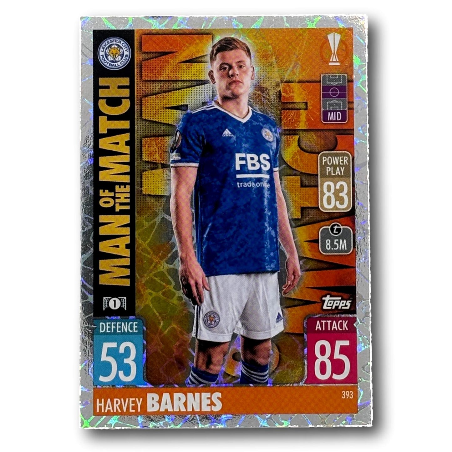 Topps Match Attax 2021/22 - Man of the Match - Harvey Barnes