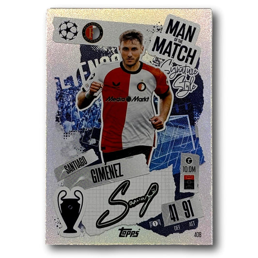 Topps Match Attax 2024/25 - Man of the Match / Signature Style -  Santiago Giménez