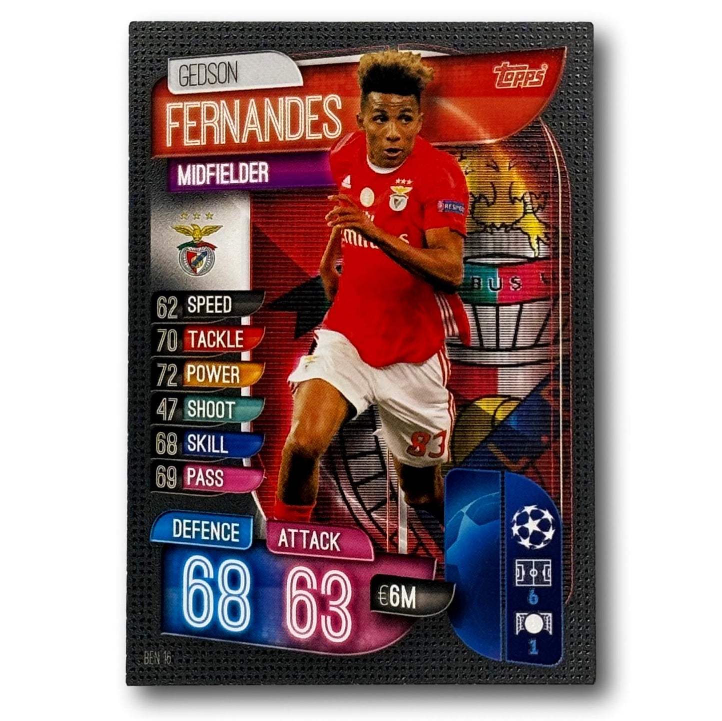 Topps Match Attax 2019/20 - Milieu de terrain - Gedson Fernandes