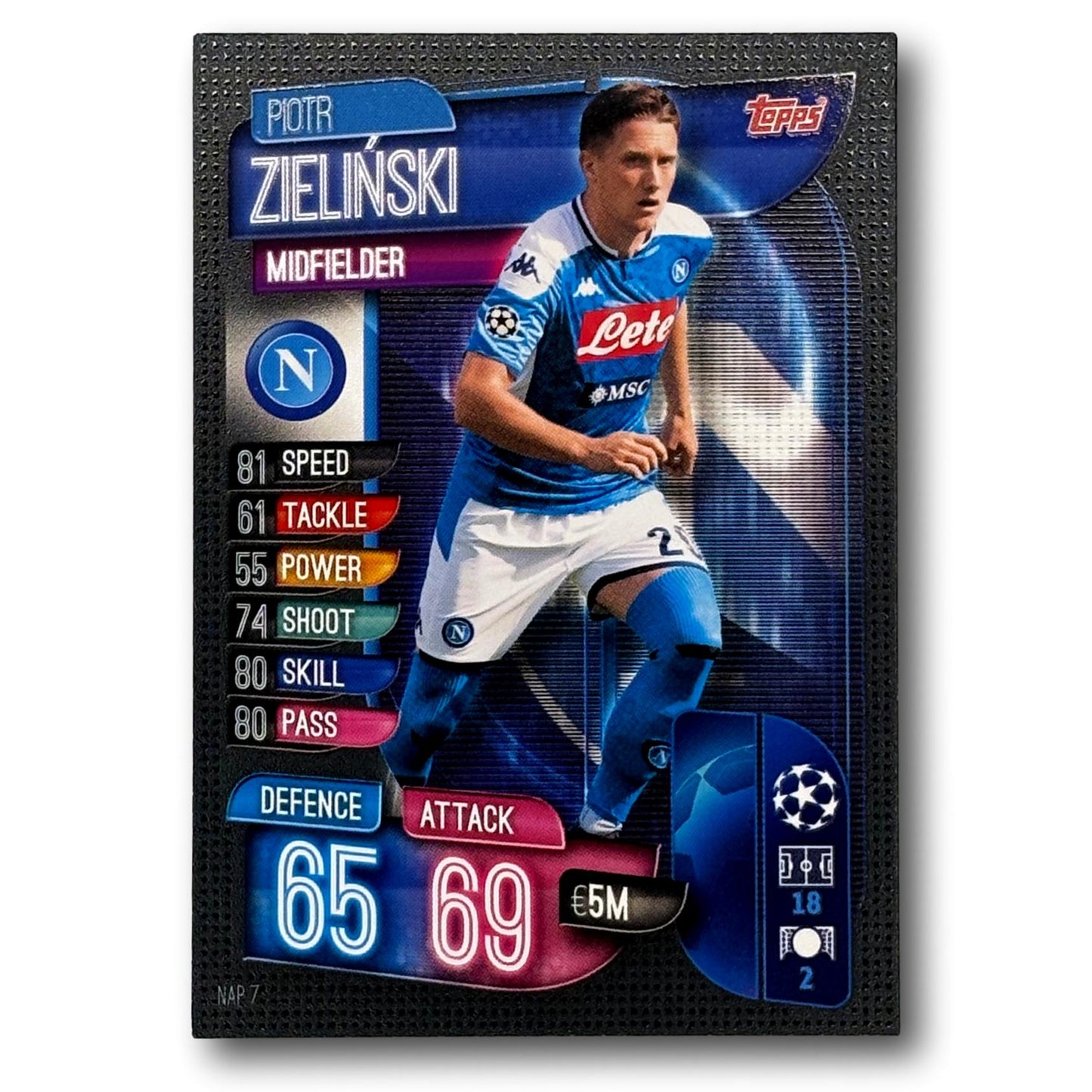 Topps Match Attax 2019/20 - Milieu de terrain - Piotr Zieliński