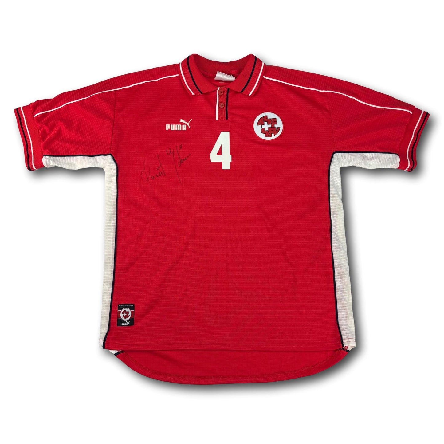 Schweiz - 1999-2000 - Matchworn - Heim - XL - Puma - #4 - signiert