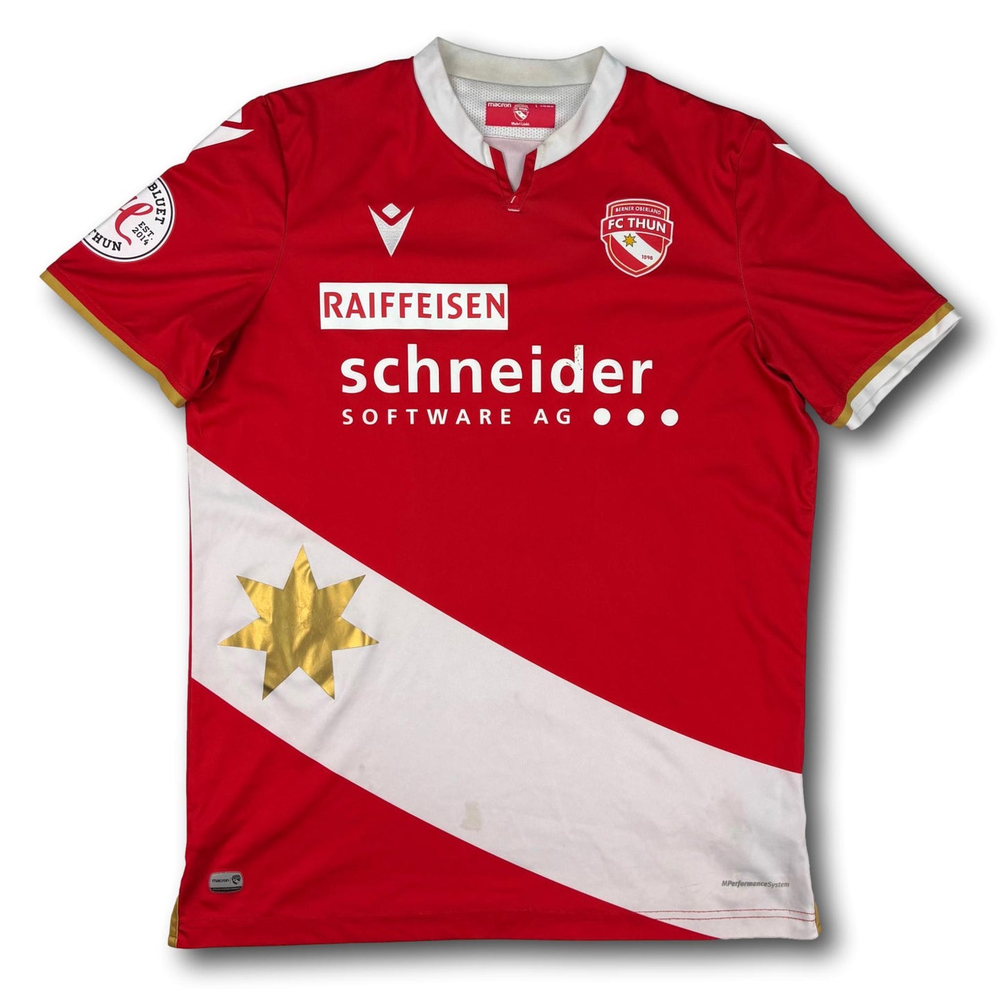 FC Thun - 2019-20 - Matchworn - Home - L - Macron - Hasler #28 - signed