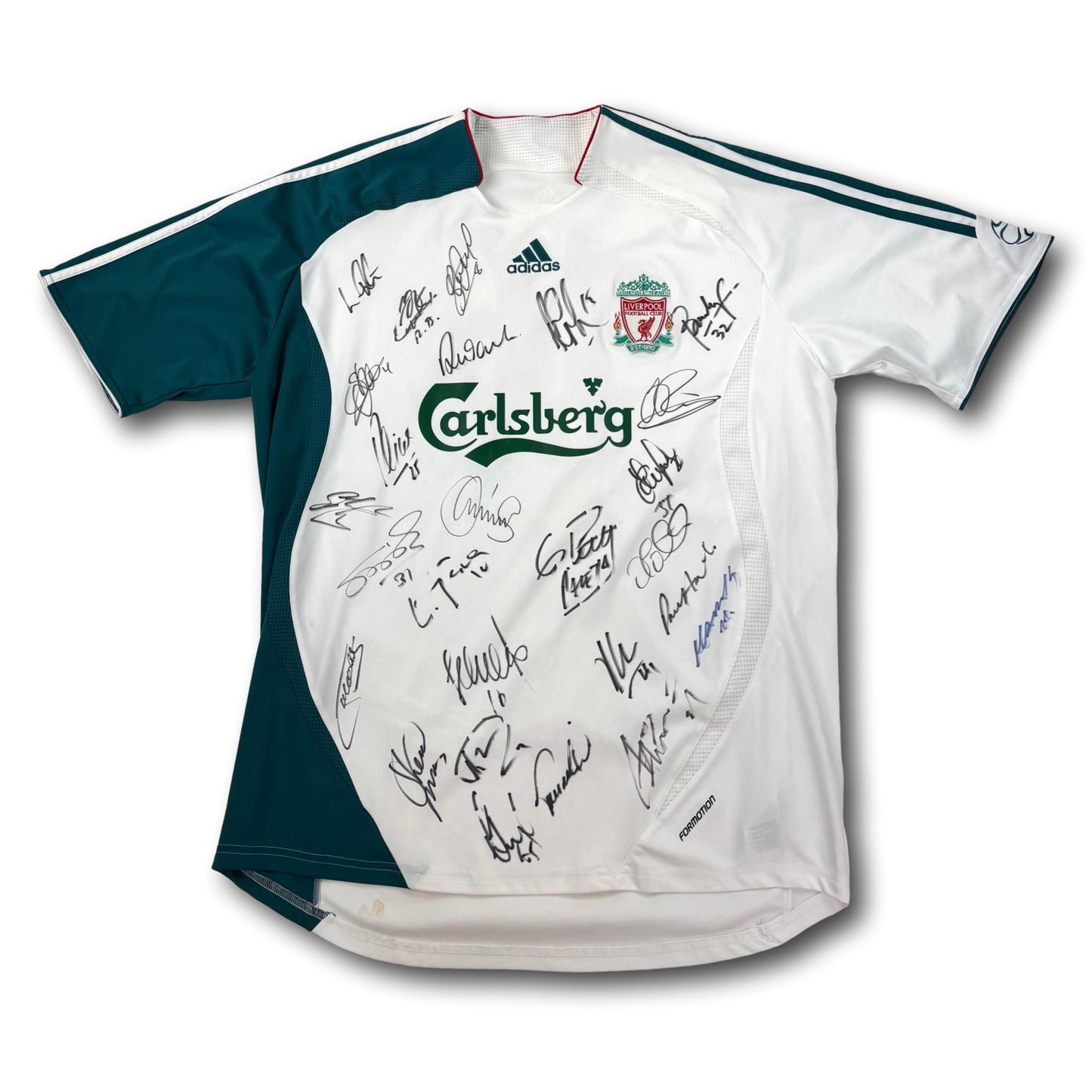 Liverpool FC - Saison 2006-2008 - Maillot porté en match - Domicile - XL - adidas - N° 16 - Signé