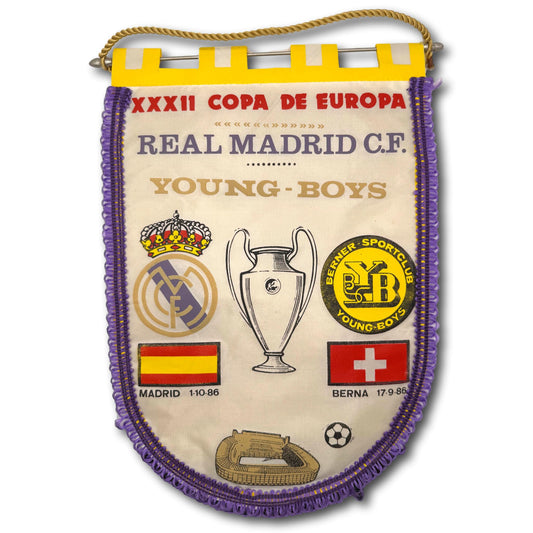 Coupe d'Europe - Real Madrid contre BSC Young Boys - 1986 - Fanion