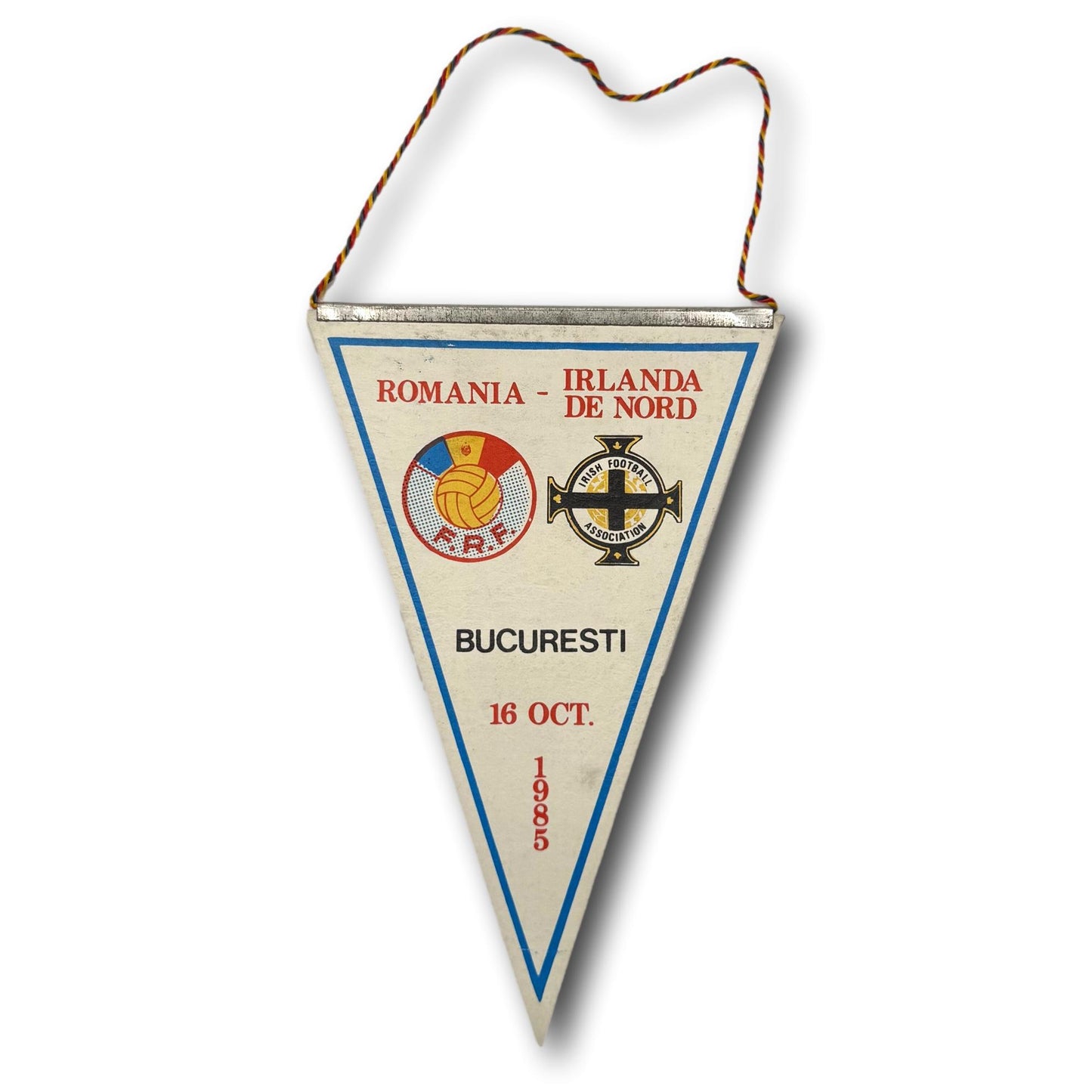 Roumanie contre Irlande du Nord - 1985 - Fanion