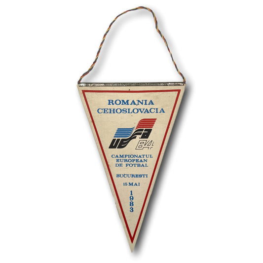 Qualifications pour le Championnat d'Europe de l'UEFA - Roumanie contre Tchécoslovaquie - 1983 - Fanion